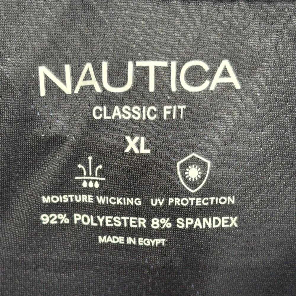 Nautica Mens XL Swim Trunks Grey Blue Colorblock Classic Fit Board Shorts NEW